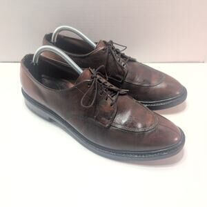 Allen Edmonds Walton Brown Leather Comfort Shoes Derby Split Toe Men's 10B